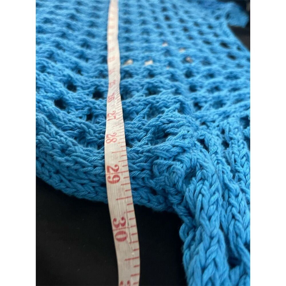 NWT Free People Sabara Sweater MIDI Sz Medium oversized Malibu blue $98 sold out - Picture 10 of 11